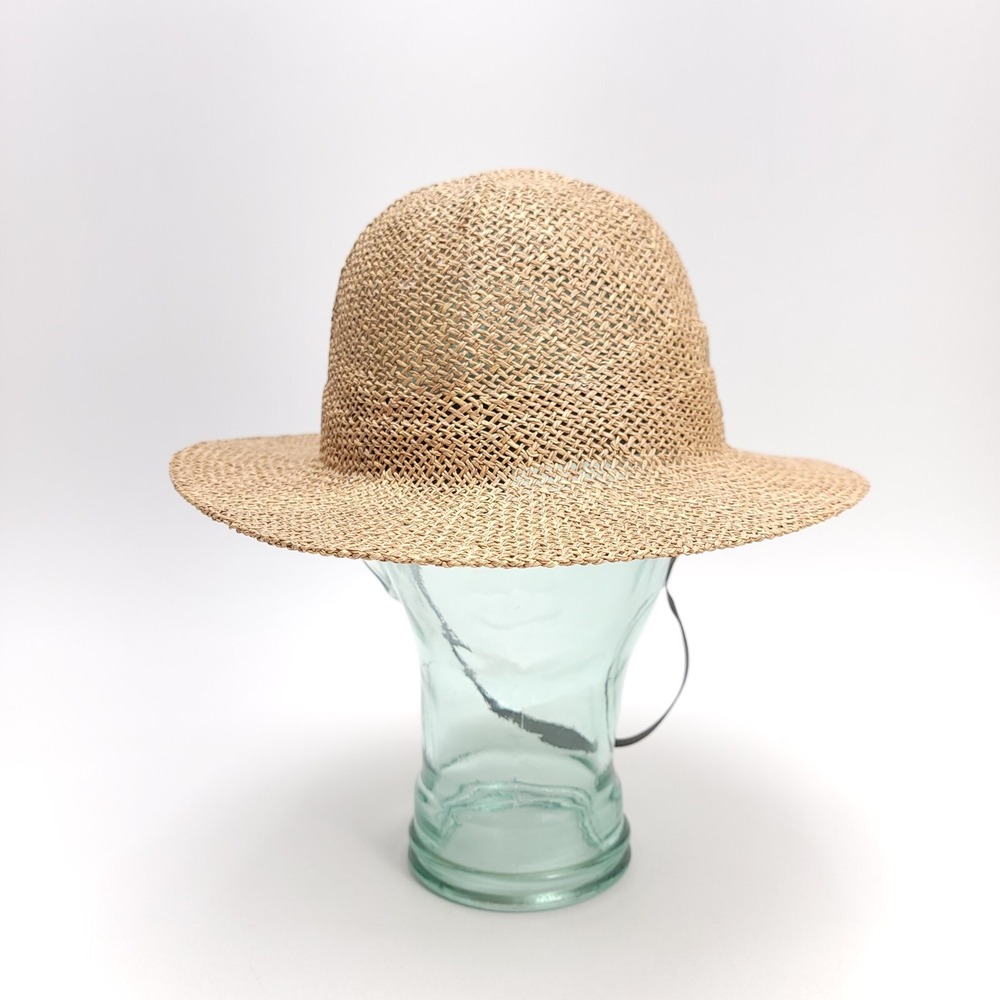 LL Bean Vtg Straw Hat Natural 2.5" Brim BOHO Sun Safari Adjustable Garden - Picture 6 of 13